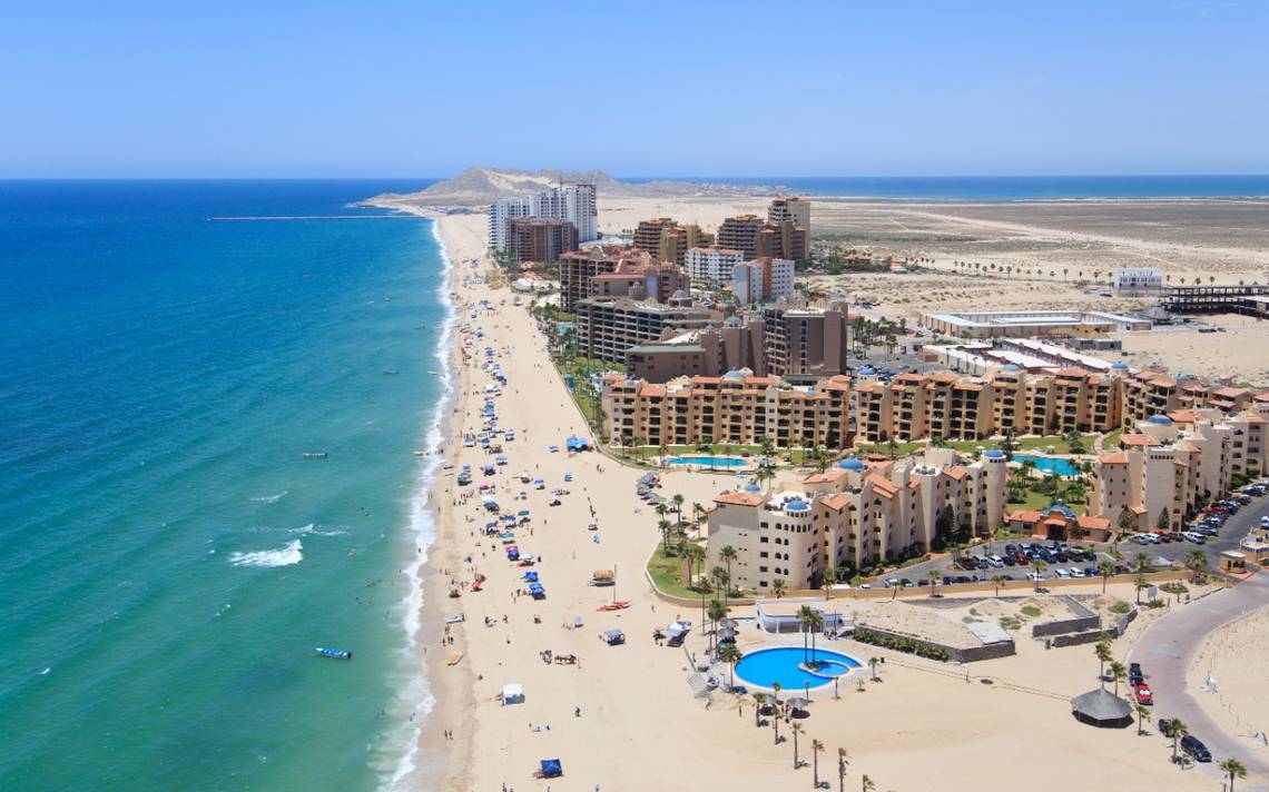 Beachfront resorts along Sandy Beach in Rocky Point